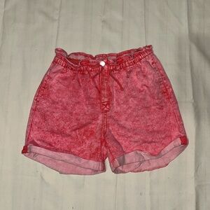 Jordache High Waist Red Denim Shorts